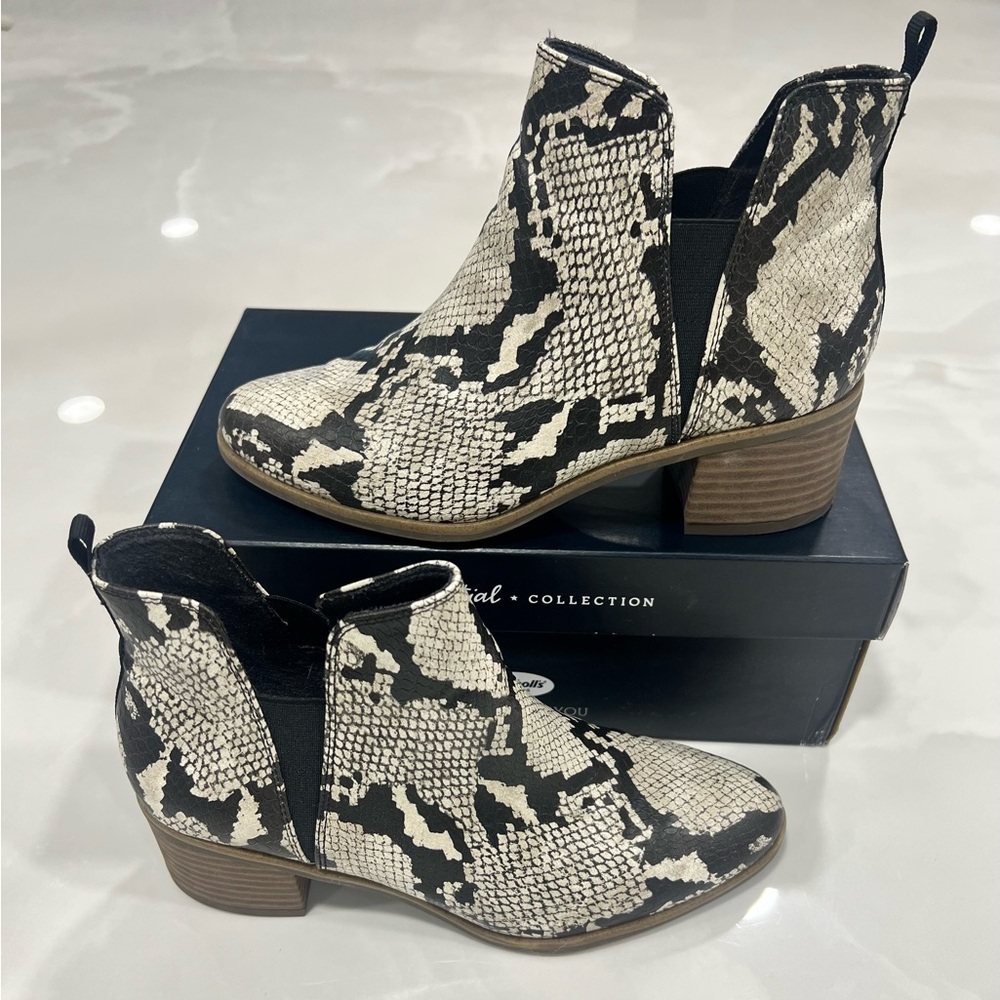Dr.Scholl’s Teammate Snake Print Ankle Bootie